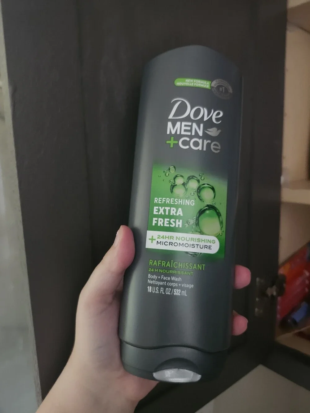 Dove Men+Care Refreshing Extra Fresh Body & Face Wash – Gray with Green Label